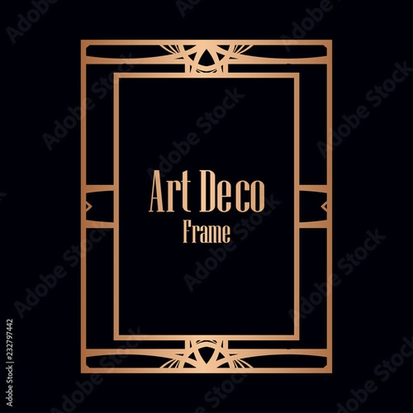 Fototapeta Art Deco border frame