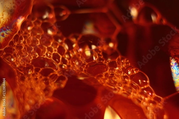 Fototapeta Red soap bubbles