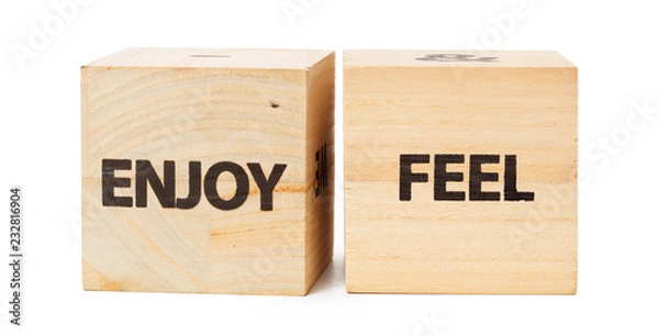 Fototapeta Word Written In Wooden Cube