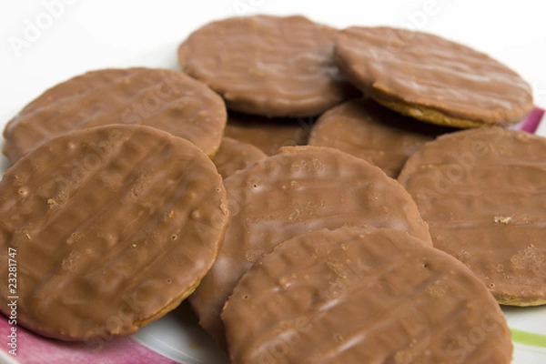 Obraz galletas cubiertas de chocolate