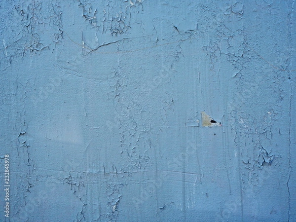 Fototapeta blue peeling wall
