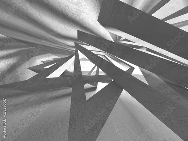 Fototapeta Abstract geometric concrete architecture background