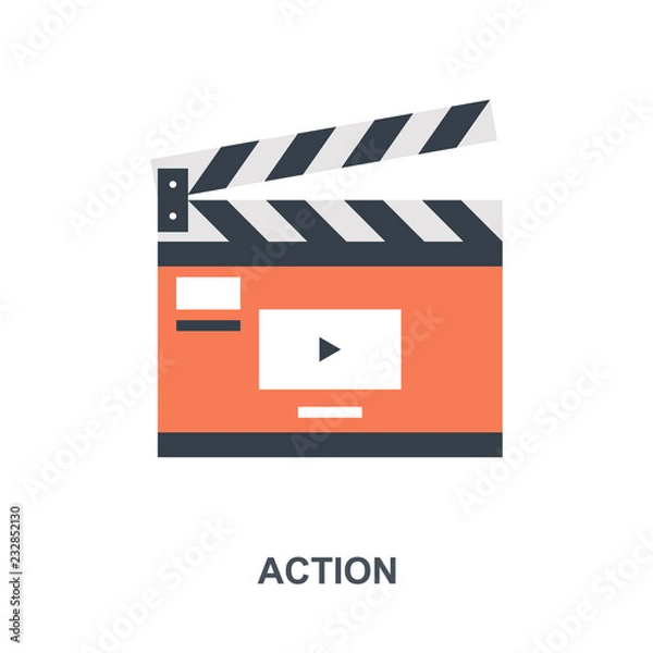 Fototapeta Action icon concept