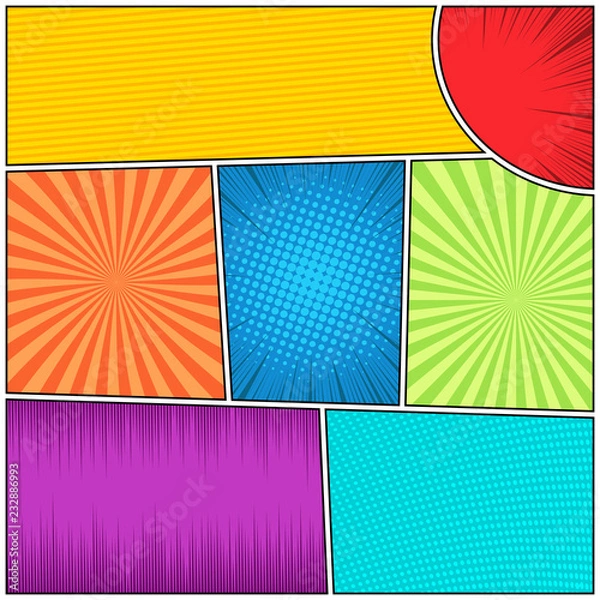 Obraz Comic page bright concept