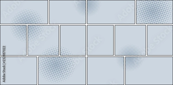 Obraz Komiks tło strony monochromatyczne