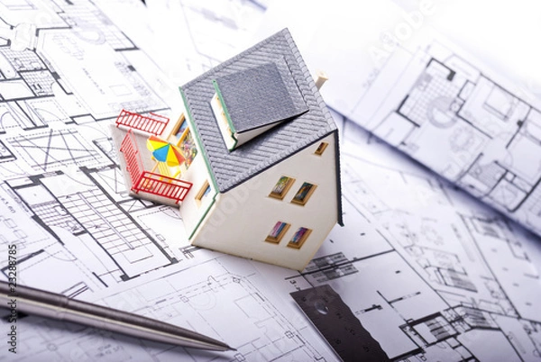 Fototapeta model house