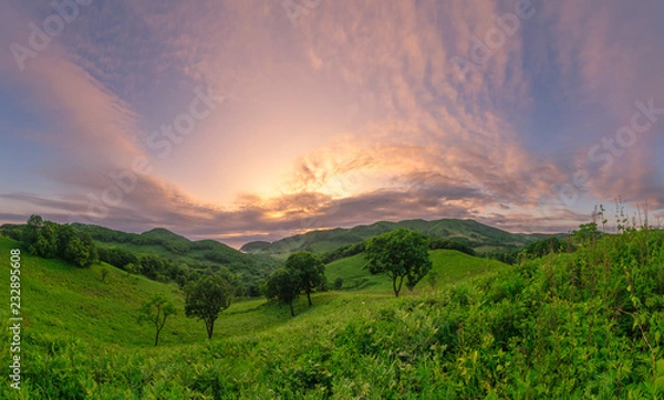 Fototapeta Evening over the hills