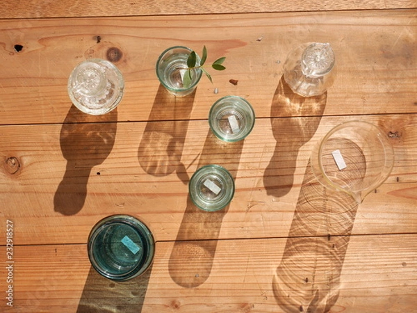 Fototapeta ガラス瓶と光