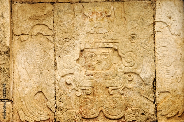 Fototapeta maya hieroglyphs. Chichen-Itza, Mexico