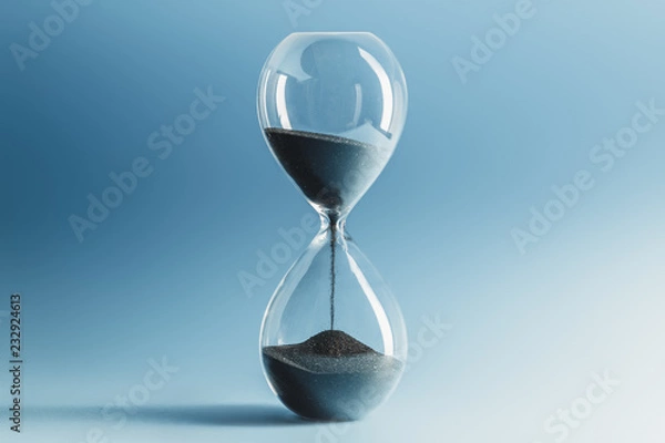 Obraz Hourglass on blue background