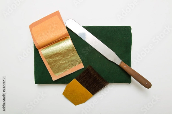 Obraz Blattgold Werkzeug