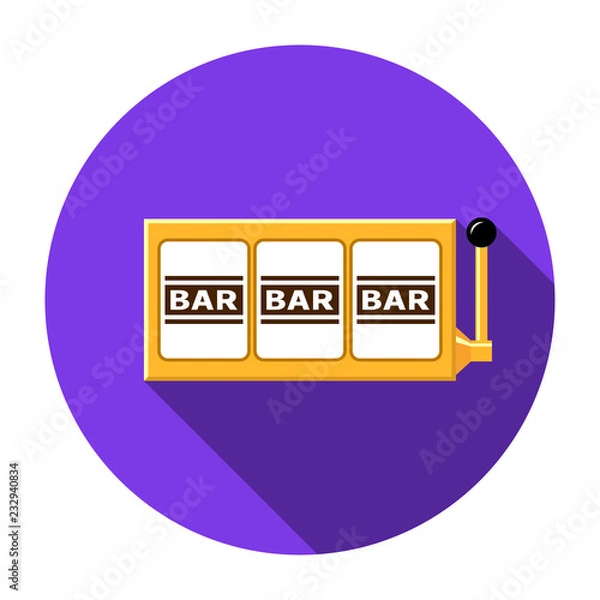 Obraz Bar slot reels icon vector illustration