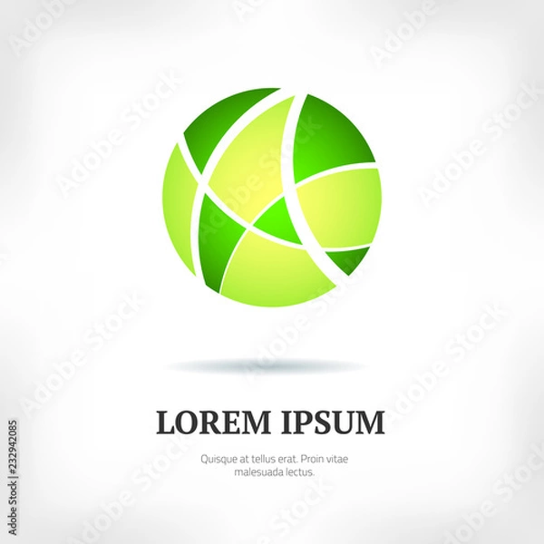 Fototapeta Abstract geometric logo. Simple design element. Vector illustration.