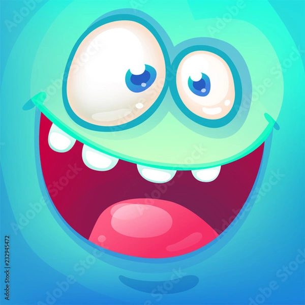 Obraz Funny cartoon monster face