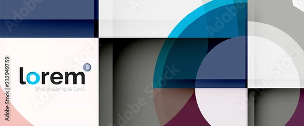 Fototapeta Circle abstract background, geometric modern design template