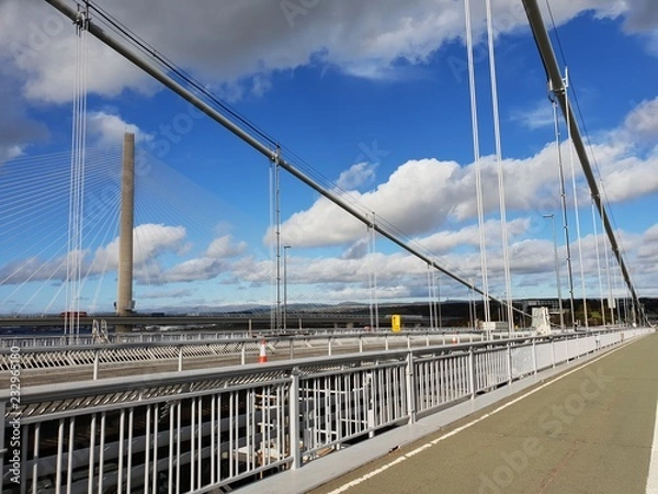 Fototapeta Detail on cable-stayed brigdge