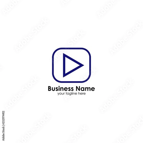 Fototapeta play logo template