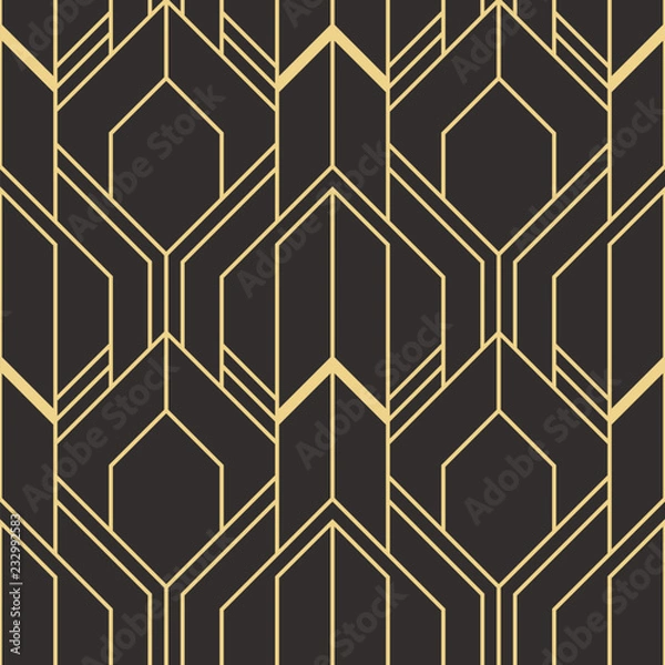 Fototapeta Streszczenie art deco bezszwowe nowoczesne płytki wzór