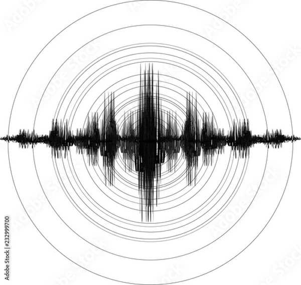 Fototapeta Earthquake. Richter Earthquake Magnitude Scale. Vector