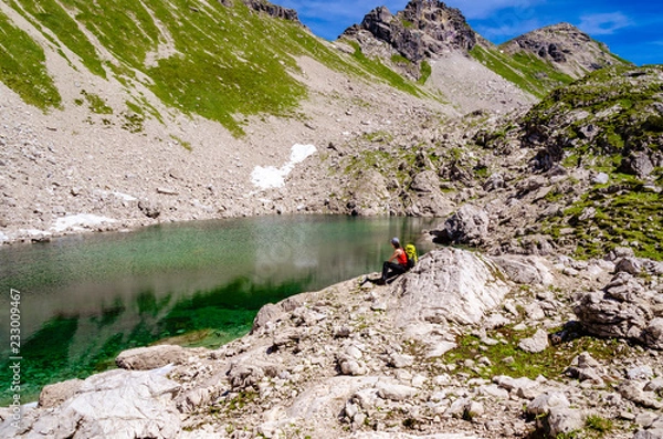 Obraz Ein kleiner Bergsee.