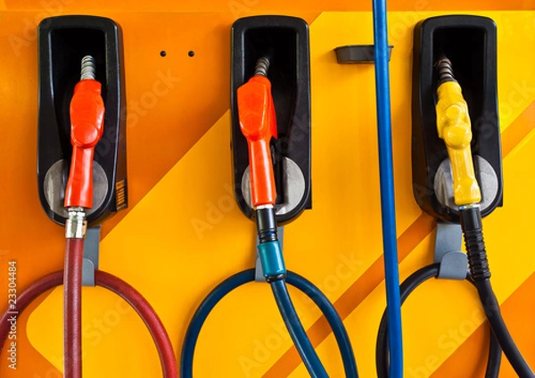 Obraz Colorful objects at gas-station