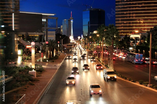 Obraz Nocny ruch uliczny