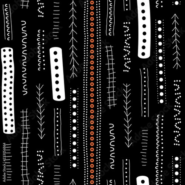Obraz Vector seamless aboriginal pattern including ethnic Australian motive with typical elements