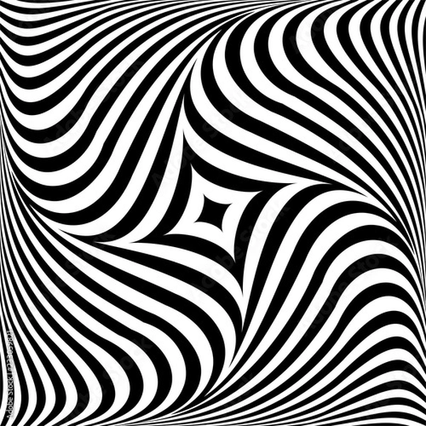 Fototapeta Abstract op art graphic design.