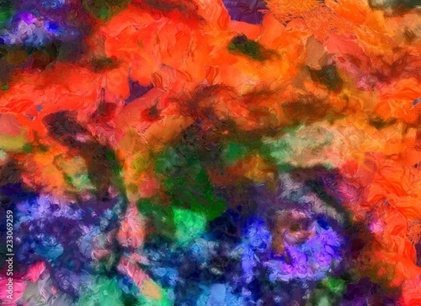 Fototapeta Abstract contemporary art. Vintage texture background. Big brush strokes. Simple pattern for design or wallpaper. Can be print on paper, canvas or textile.