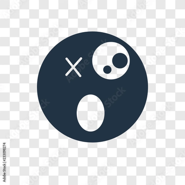 Fototapeta Wink vector icon isolated on transparent background, Wink transparency logo design