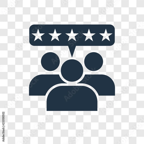 Fototapeta Feedback vector icon isolated on transparent background, Feedback transparency logo design