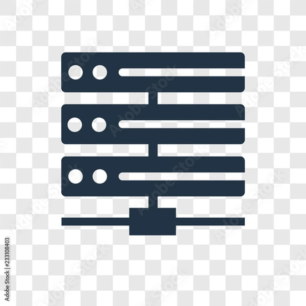 Obraz Hosting vector icon isolated on transparent background, Hosting transparency logo design