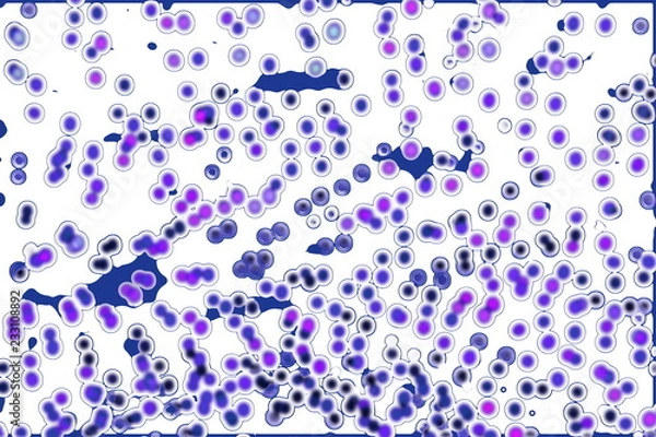 Fototapeta seamless disease microorganisms bacteria, viruses, fungi and yeast or cell of organism from Electron microscope on white background.