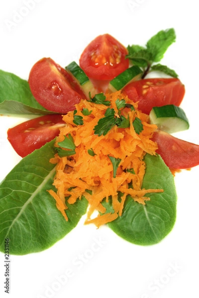 Obraz carrot and cucumber salad