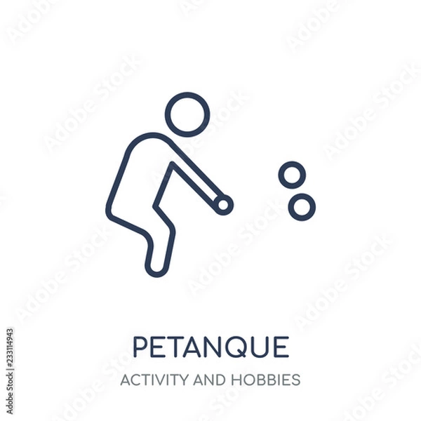 Obraz Petanque icon. Petanque linear symbol design from Activity and Hobbies collection.