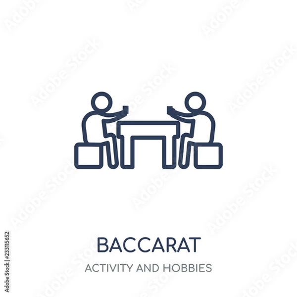 Fototapeta Baccarat icon. Baccarat linear symbol design from Activity and Hobbies collection.