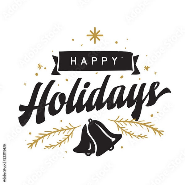 Obraz Merry Christmas typography.