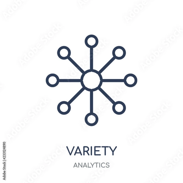 Fototapeta Variety icon. Variety linear symbol design from Analytics collection.