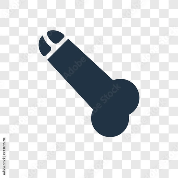 Fototapeta Penis wektor ikona na białym tle na przezroczystym tle, projektowanie logo przejrzystości penisa