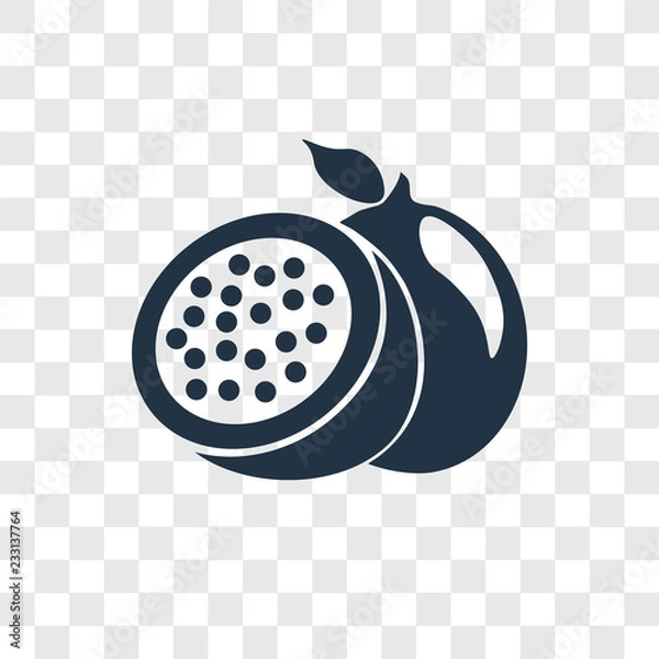 Fototapeta Passion fruit vector icon isolated on transparent background, Passion fruit transparency logo design