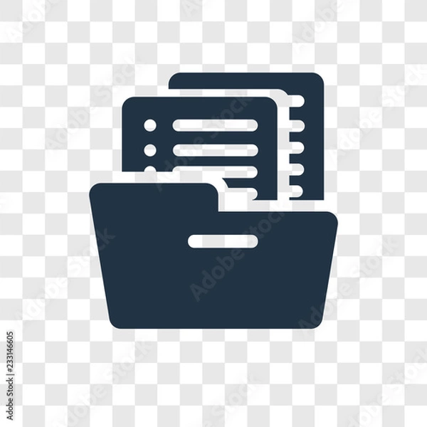 Obraz Files vector icon isolated on transparent background, Files transparency logo design