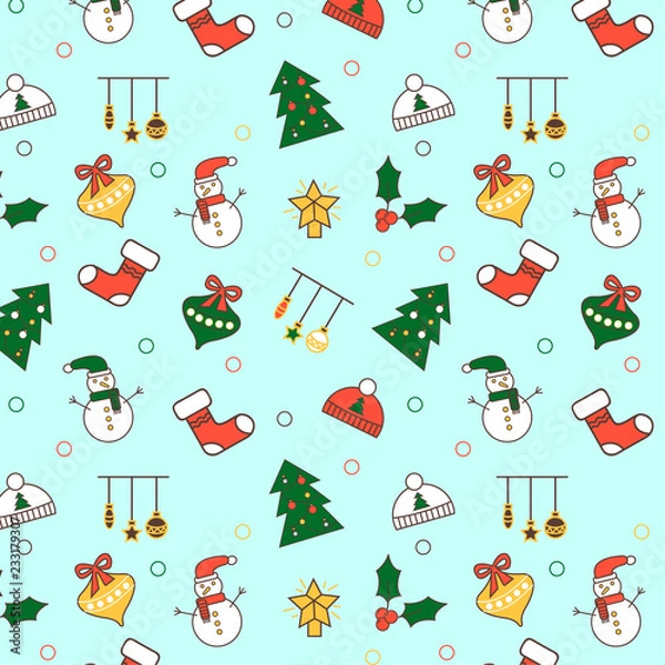 Obraz Seamless Christmas Pattern
