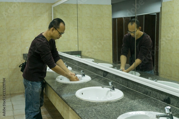 Fototapeta To wash hands for health concept
