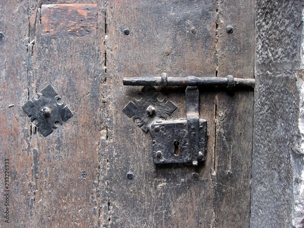 Obraz Basque, Mutriku, door,