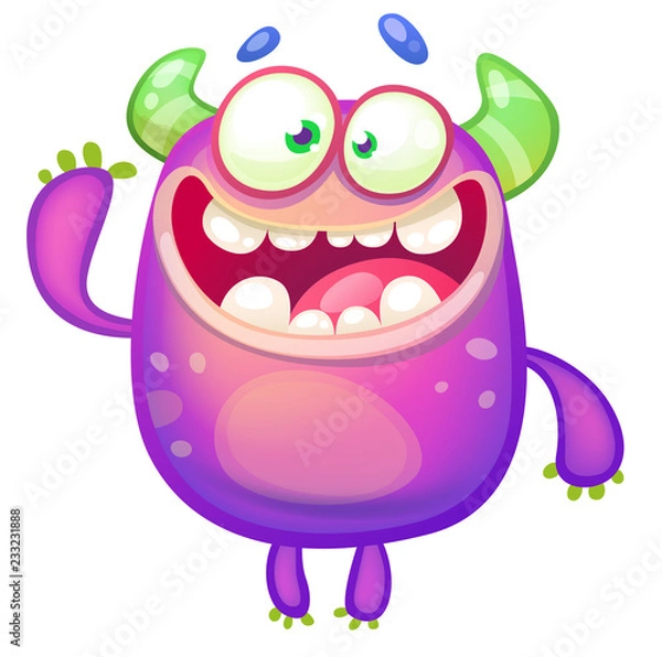 Obraz Cute Monster Waving