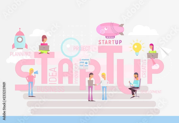 Fototapeta Startup New Business