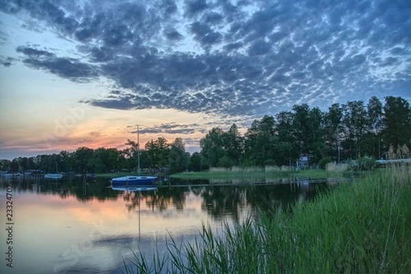 Obraz Łódka na Miedwiu