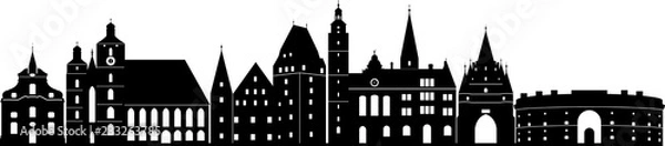 Obraz Ingolstadt skyline detailliert // Vektor