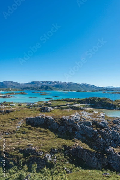 Fototapeta Sommaroy in Troms, Norway,