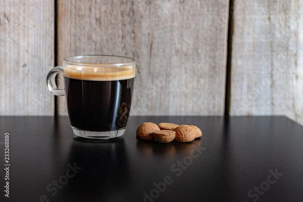 Fototapeta Dutch kruidnootjes for the Sinterklaas celebration with a cup of coffee
